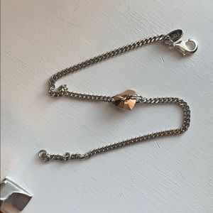 HRH collection heart rose gold choker necklace